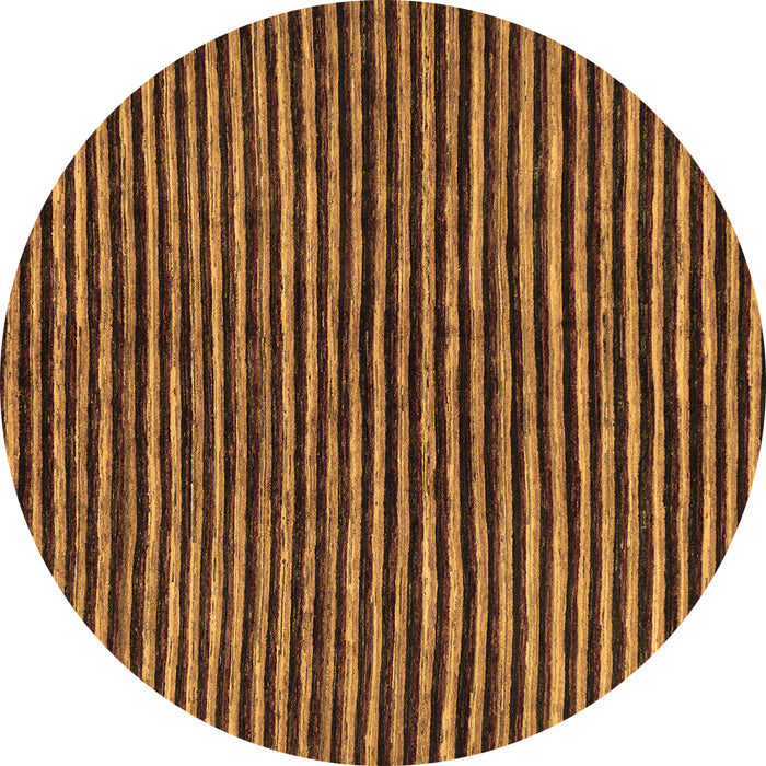 Round Oriental Brown Modern Rug, abs276brn