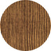 Round Oriental Brown Modern Rug, abs276brn