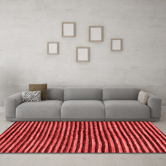 Modern Red Washable Rugs