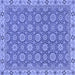 Square Machine Washable Oriental Blue Traditional Rug, wshabs2770blu