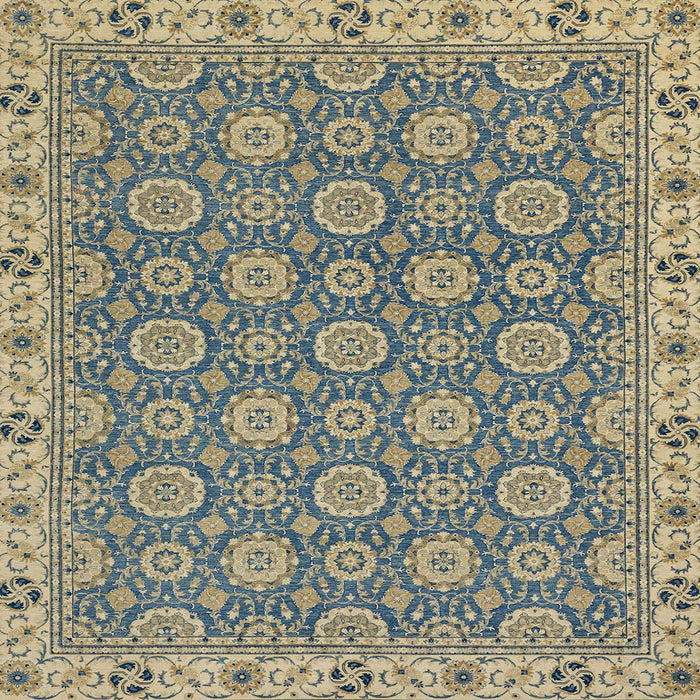 Square Machine Washable Abstract Brown Green Rug, wshabs2770