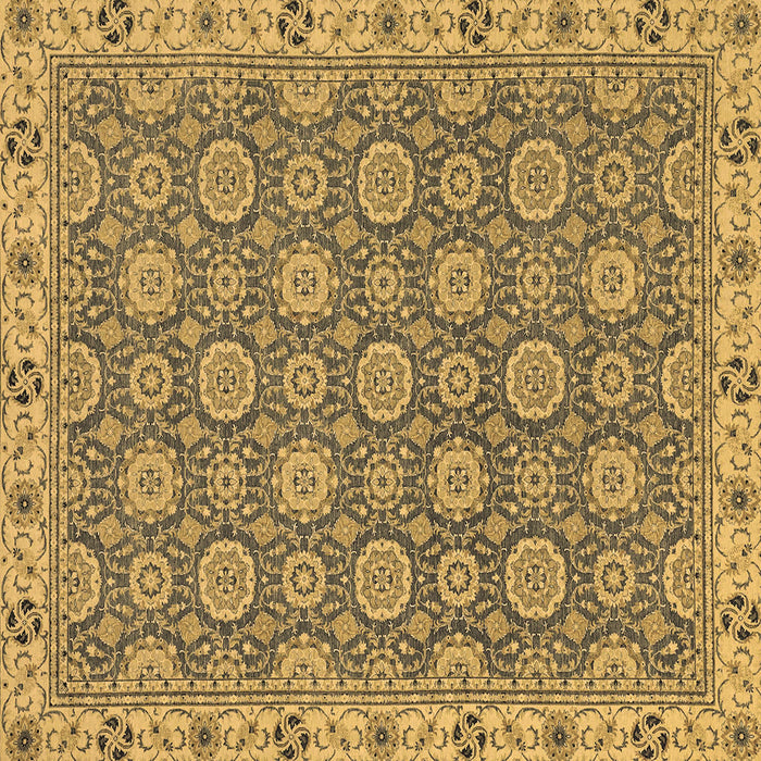 Square Oriental Brown Traditional Rug, abs2770brn