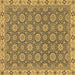 Square Oriental Brown Traditional Rug, abs2770brn