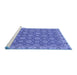 Sideview of Machine Washable Oriental Blue Traditional Rug, wshabs2770blu