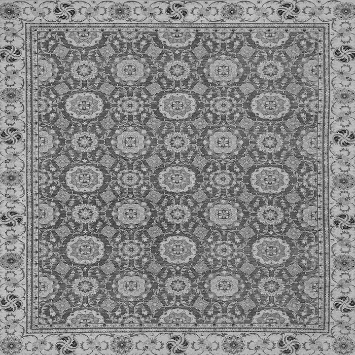 Square Machine Washable Oriental Gray Traditional Rug, wshabs2770gry