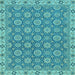 Square Oriental Light Blue Traditional Rug, abs2770lblu