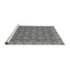 Sideview of Machine Washable Oriental Gray Traditional Rug, wshabs2770gry
