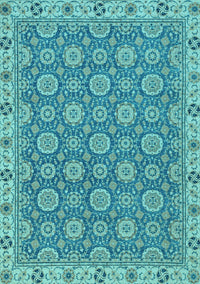 Oriental Light Blue Traditional Rug, abs2770lblu