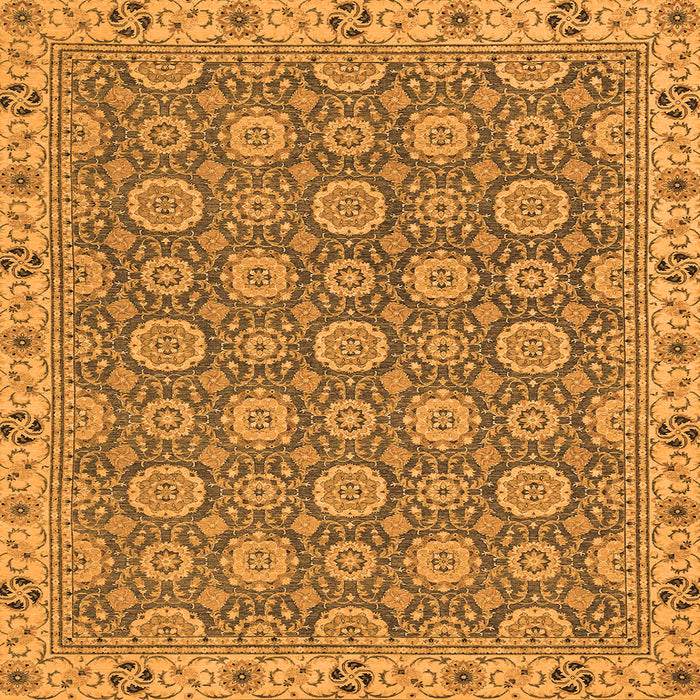 Square Oriental Orange Traditional Rug, abs2770org