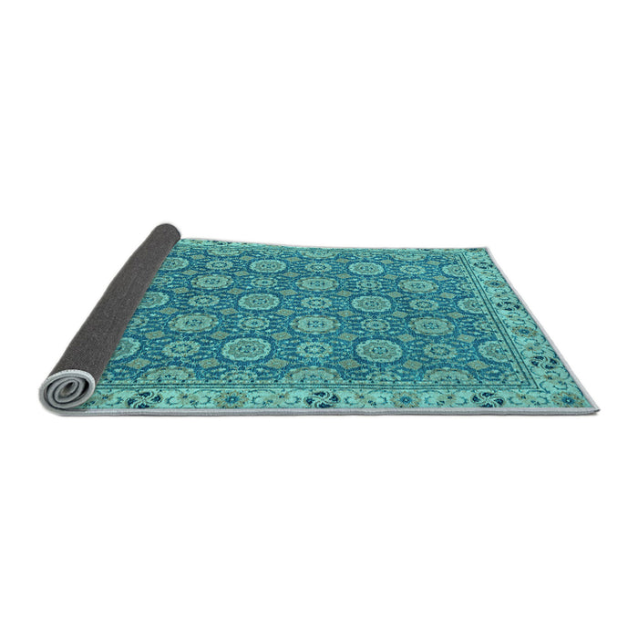 Sideview of Oriental Light Blue Traditional Rug, abs2770lblu