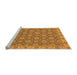 Sideview of Machine Washable Oriental Orange Traditional Area Rugs, wshabs2770org