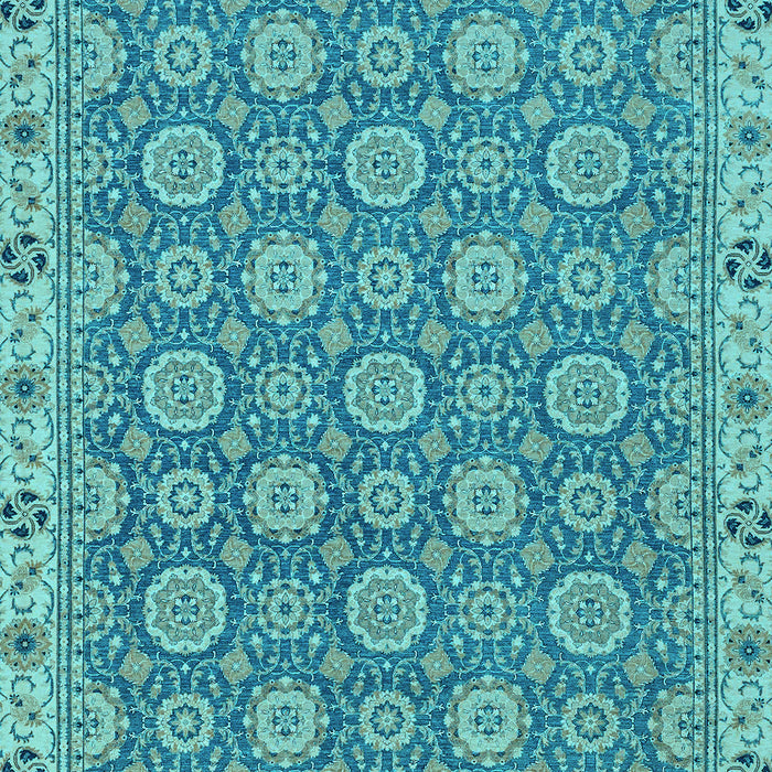 Machine Washable Oriental Light Blue Traditional Rug, wshabs2770lblu