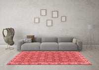 Machine Washable Oriental Red Traditional Rug, wshabs2770red