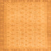 Square Machine Washable Oriental Orange Traditional Area Rugs, wshabs2771org