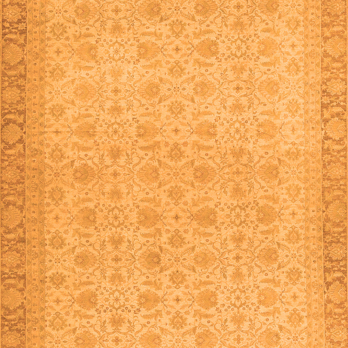 Machine Washable Oriental Orange Traditional Area Rugs, wshabs2771org