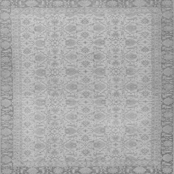 Square Oriental Gray Traditional Rug, abs2771gry