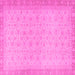 Square Oriental Pink Traditional Rug, abs2771pnk