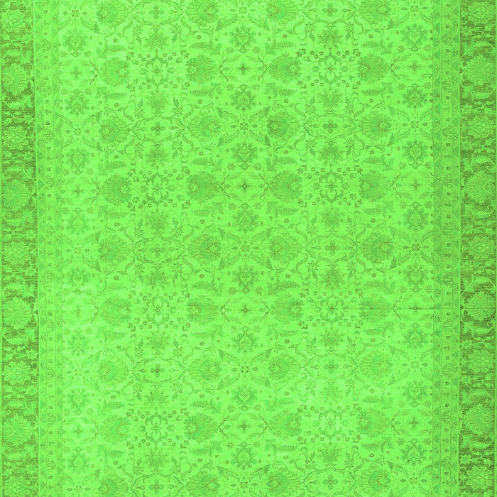 Machine Washable Oriental Green Traditional Area Rugs, wshabs2771grn
