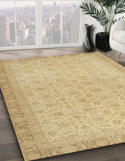 Machine Washable Abstract Gold Rug in a Family Room, wshabs2771