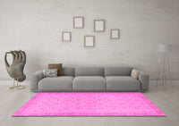 Machine Washable Oriental Pink Traditional Rug, wshabs2771pnk