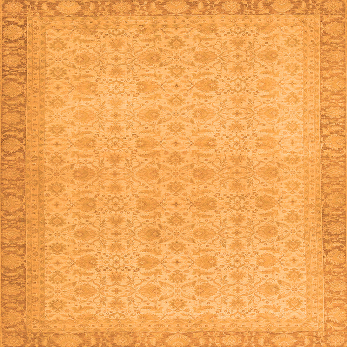 Square Oriental Orange Traditional Rug, abs2771org