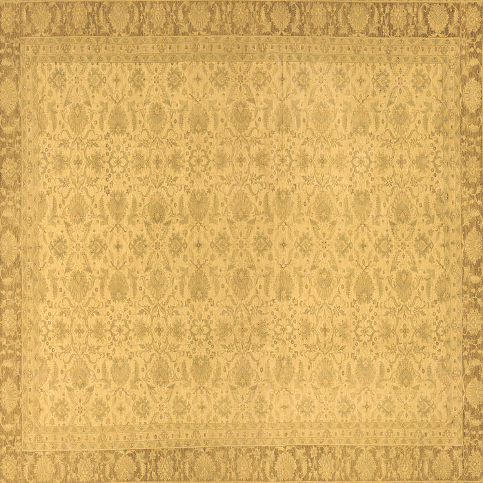 Square Oriental Brown Traditional Rug, abs2771brn