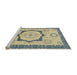 Sideview of Machine Washable Abstract Brown Gold Rug, wshabs2772