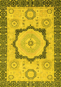 Abstract Yellow Modern Rug, abs2772yw