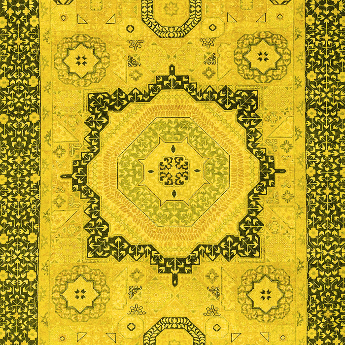 Abstract Yellow Modern Rug, abs2772yw