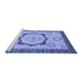 Sideview of Machine Washable Abstract Blue Modern Rug, wshabs2772blu