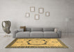 Machine Washable Abstract Brown Modern Rug in a Living Room,, wshabs2772brn