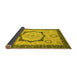 Sideview of Abstract Yellow Modern Rug, abs2772yw