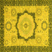 Square Machine Washable Abstract Yellow Modern Rug, wshabs2772yw