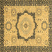 Square Abstract Brown Modern Rug, abs2772brn