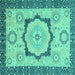 Square Machine Washable Abstract Turquoise Modern Area Rugs, wshabs2772turq