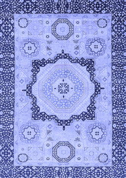 Abstract Blue Modern Rug, abs2772blu