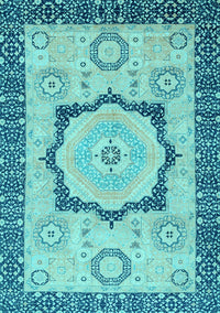 Abstract Light Blue Modern Rug, abs2772lblu