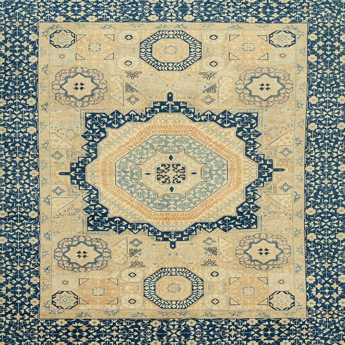 Square Abstract Brown Gold Modern Rug, abs2772