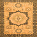 Square Abstract Orange Modern Rug, abs2772org