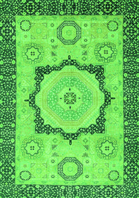 Abstract Green Modern Rug, abs2772grn