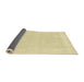 Sideview of Abstract Brown Gold Oriental Rug, abs2773