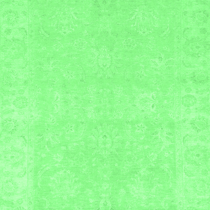 Machine Washable Oriental Emerald Green Traditional Area Rugs, wshabs2773emgrn