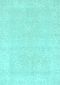 Oriental Light Blue Traditional Rug, abs2773lblu