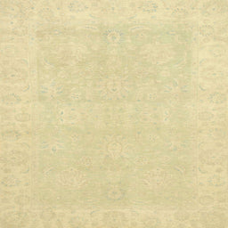 Square Abstract Brown Gold Oriental Rug, abs2773