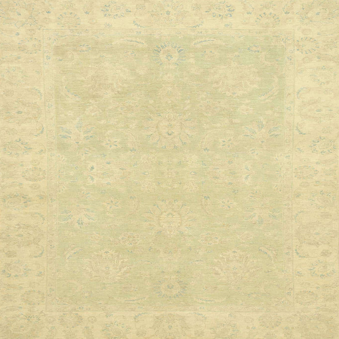 Square Abstract Brown Gold Oriental Rug, abs2773