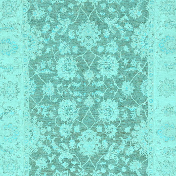 Machine Washable Oriental Light Blue Traditional Rug, wshabs2774lblu