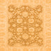 Square Machine Washable Oriental Orange Traditional Area Rugs, wshabs2774org