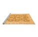 Sideview of Machine Washable Oriental Orange Traditional Area Rugs, wshabs2774org