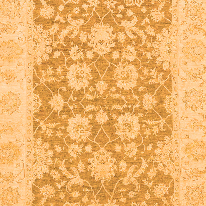 Machine Washable Oriental Orange Traditional Area Rugs, wshabs2774org