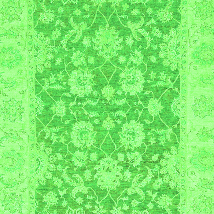Machine Washable Oriental Green Traditional Area Rugs, wshabs2774grn